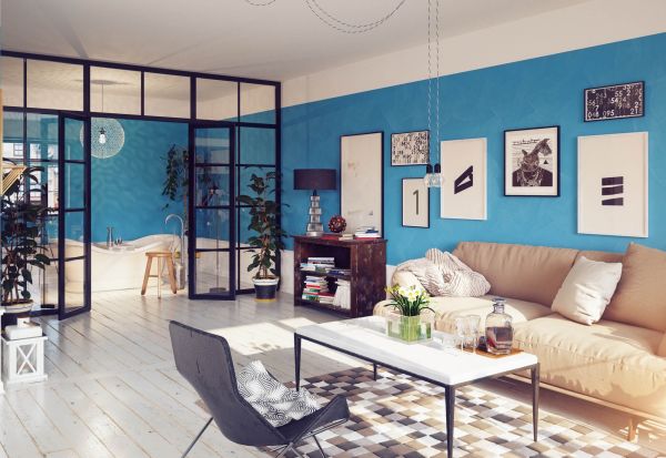 Rénovation d'appartement à Grenoble avec séparation de pièces lumineuse type verrière par Atelier Anaka.