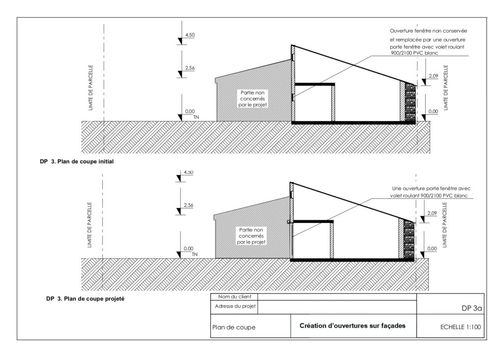 plan de coupe