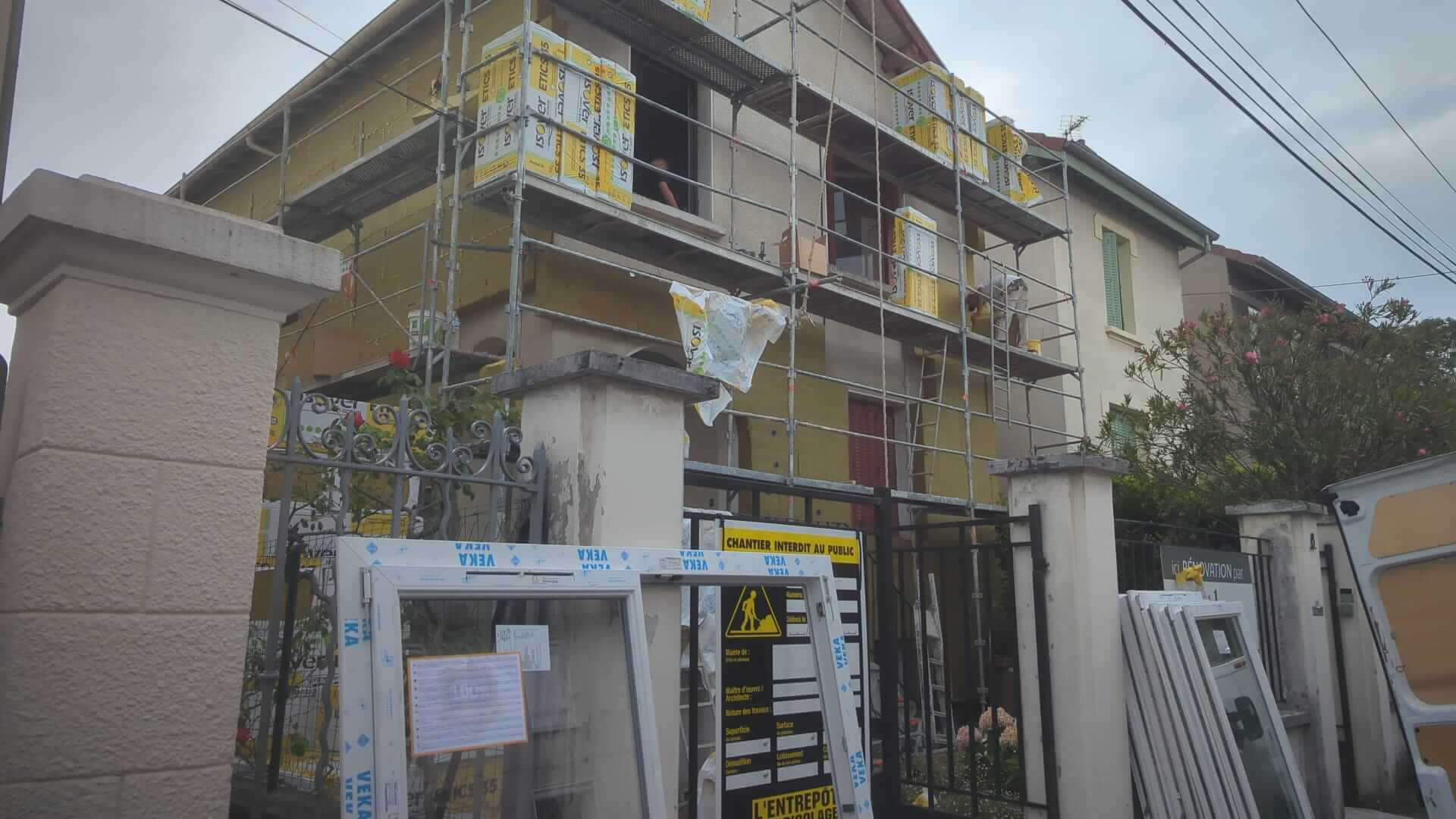 ITE avec une maison en mâchefer à Grenoble