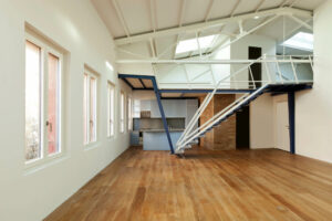 charpente métallique dans un loft
