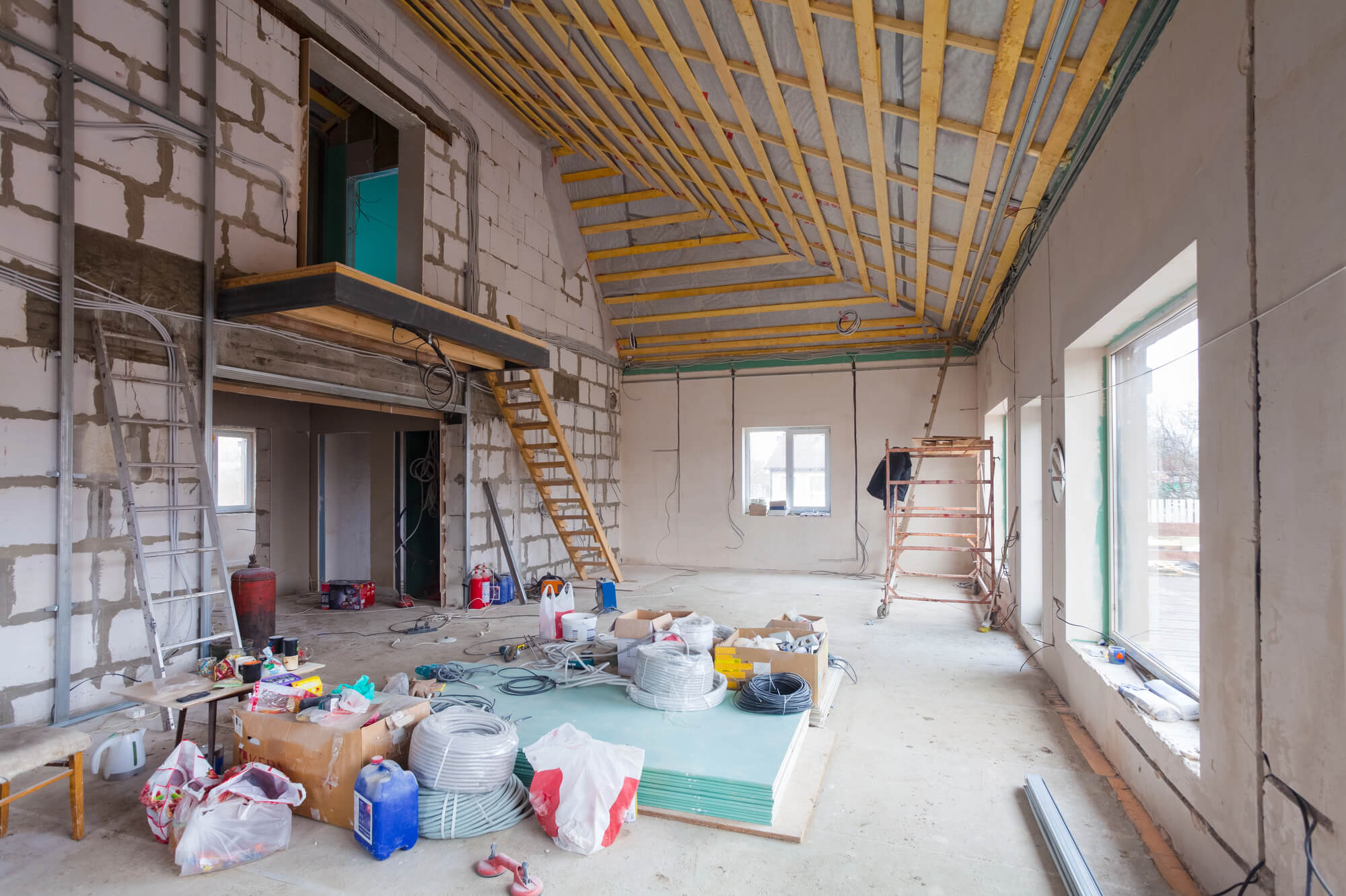 Travaux de gros œuvre en cours