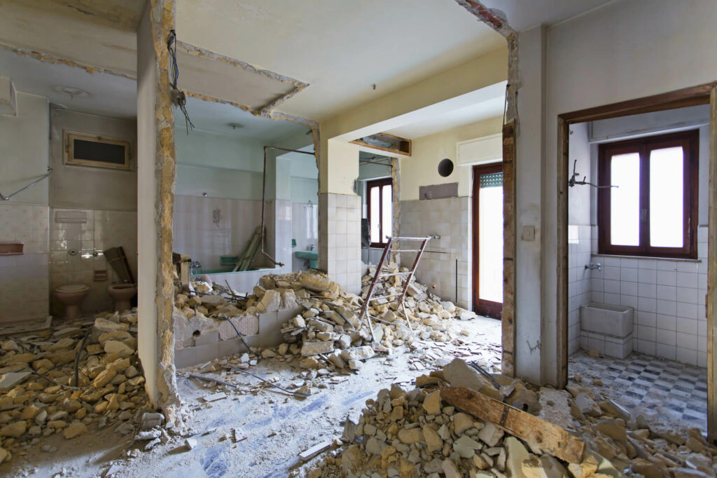 démolition d'un appartement