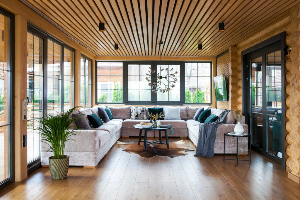 Extension salon véranda ouverture mur porteur et sol continu